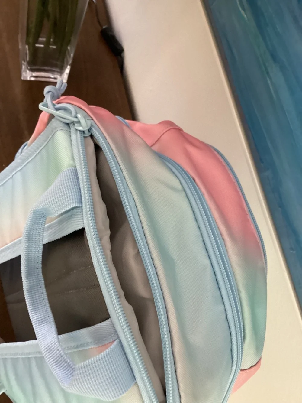 Adidas Midway Youth Soft Shell Backpack Blue and Pink Fits 15” Laptop NWT